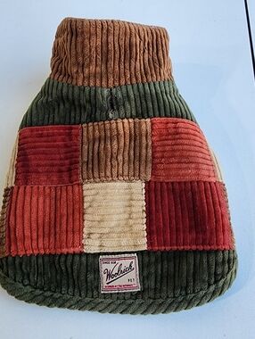 Woolrich Pet Dog Corduroy Patchwork Coat Vest Fall Winter Jacket OS